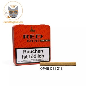 Cigar Villiger Red Mini Đầu Lọc vị Vanilla - Bao Thiếc 20 Điếu