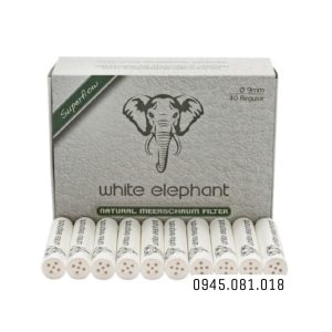 Lọc tẩu Đức 9mm White Elephant - hộp 40 đầu lọc