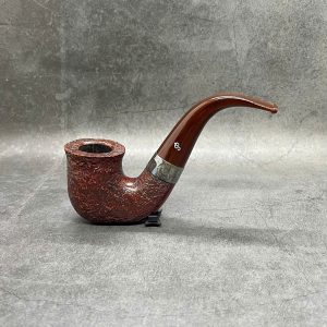 Tẩu Peterson Irish Harp Sandblasted Pipe No. 05 Silver Ring