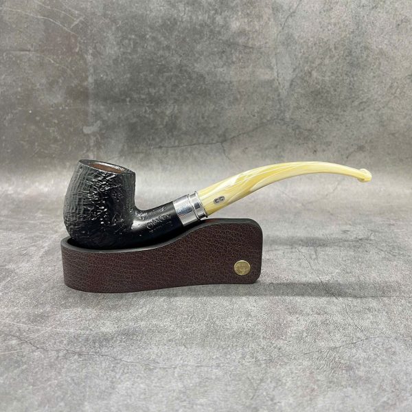 Tẩu Chacom Bienne Sandblasted pipe n°401 Bent Billiard