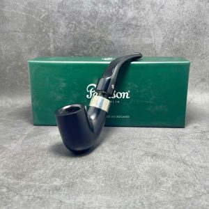 Tẩu Peterson Deluxe System Ebony Bent N8S FT Ring Bạc 925